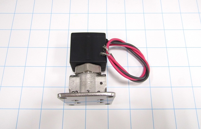 Valves, Solenoid Valve Type, 3 Way Operation, 24 VDC Coil Voltage, 1/8" NPT Port, Direct Operated For Air, Gas, Vacuum, Water, Steam and Oil Function