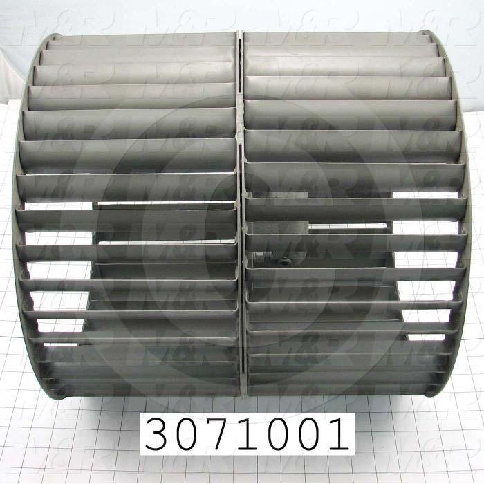 Wheel, Wheel Diameter 15", Inlet Double, Bore Size 2.94", Temperature Rating 500F, Max. Air flow 8000CFM, Max. RPM 1650