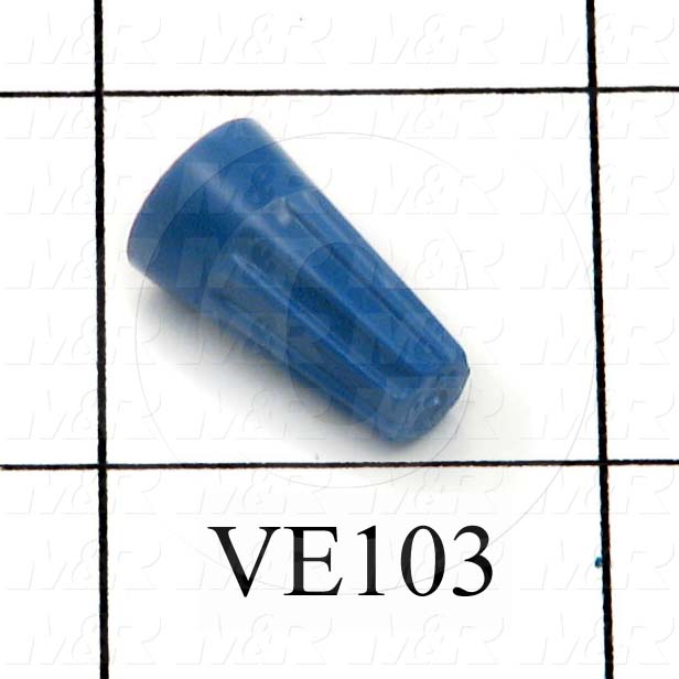 Wire Connector, Blue, 22AWG Minimum Wire Size, 14AWG Maximum Wire Size