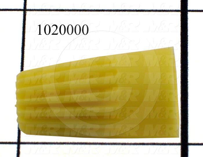 Wire Connector, Nut, Yellow, 18AWG Minimum Wire Size, 14AWG Maximum Wire Size, 600V