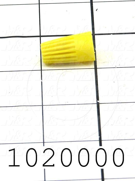 Wire Connector, Nut, Yellow, 18AWG Minimum Wire Size, 14AWG Maximum Wire Size, 600V