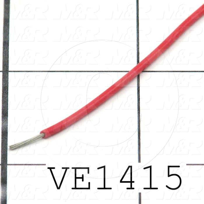Wire, Hook-Up, 22AWG, Red
