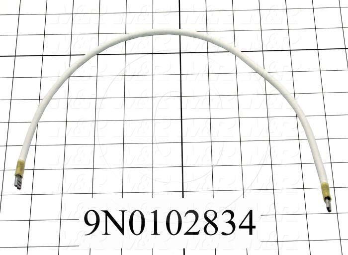 Wire, Lead, 12AWG, White, 30KV, 18"