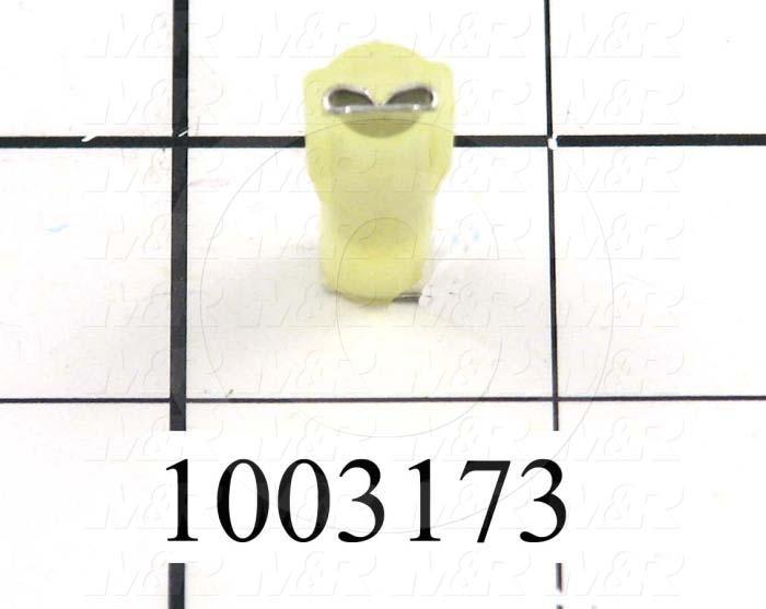 Wire Terminal, Female Quick Connect, Yellow, Wire Range 12-10AWG