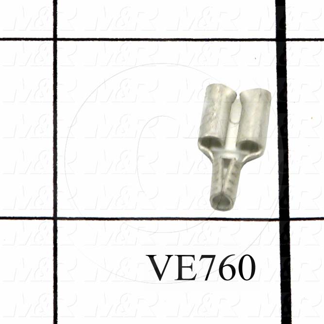 Wire Terminal, Female, Wire Range 24-20AWG