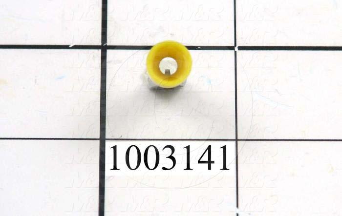 Wire Terminal, Female, Yellow, Wire Range 12-10AWG, #1/4" Stud Size