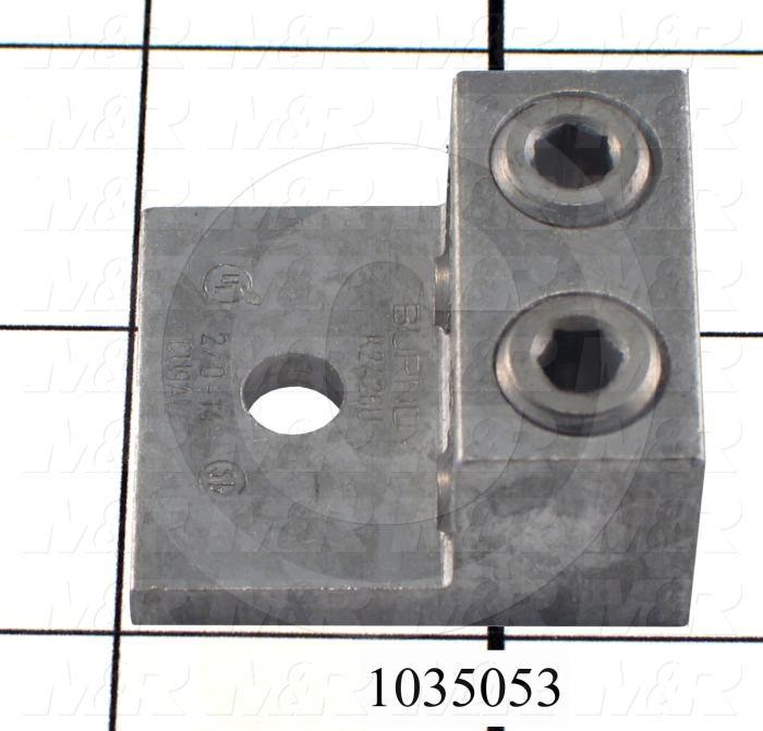 Wire Terminal, Ground Lug, Wire Range 2x14-1/0AWG, #1/4" Stud Size