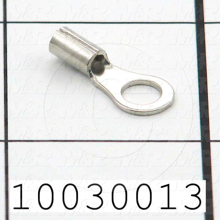Wire Terminal, Ring, Wire Range 16-14AWG, #10 Stud Size, High Temperature