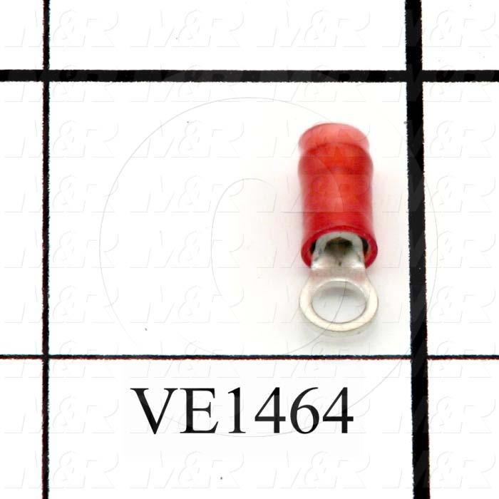 Wire Terminal, Ring, Wire Range 22-16AWG, #6 Stud Size