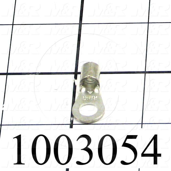 Wire Terminal, Ring, Wire Range 8AWG, #1/4" Stud Size