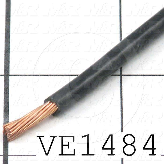 Wire, tfn solid, 10AWG, Black