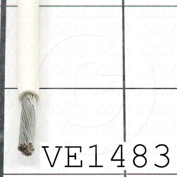 Wire, tfn solid, 10AWG, White