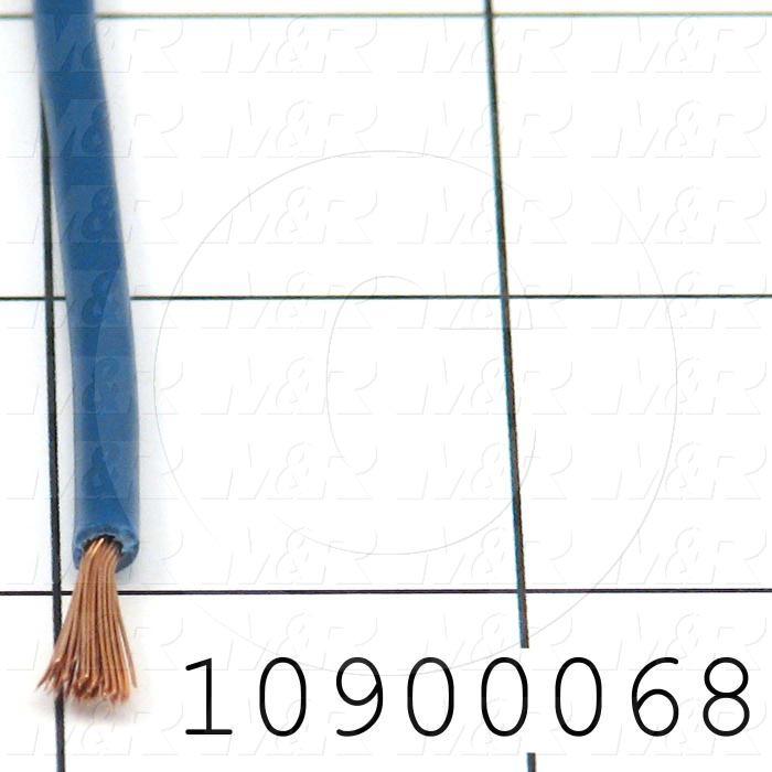Wire, tfn solid, 14AWG, Blue