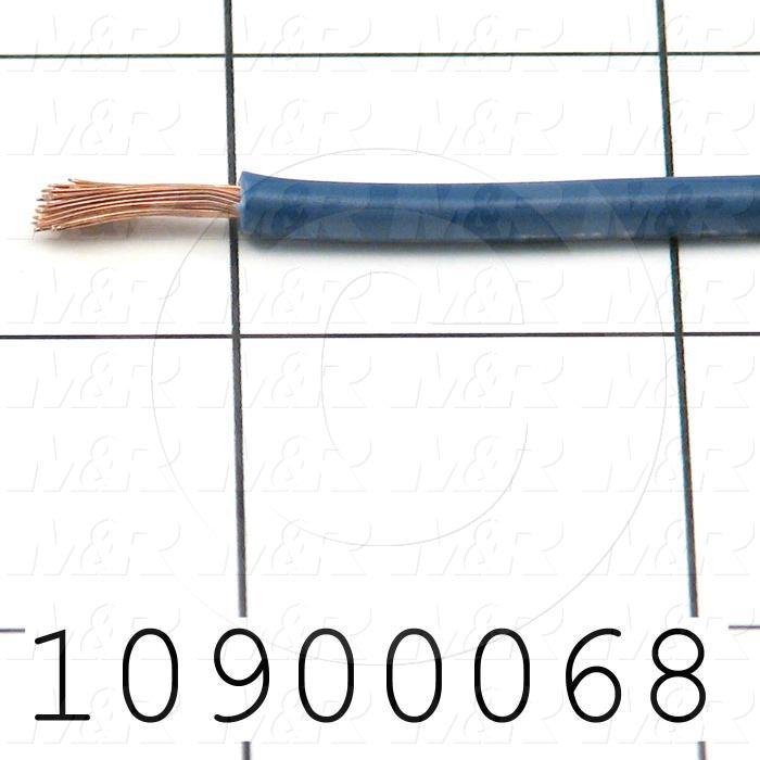 Wire, tfn solid, 14AWG, Blue