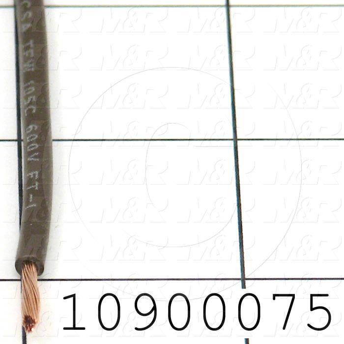 Wire, tfn solid, 14AWG, Brown