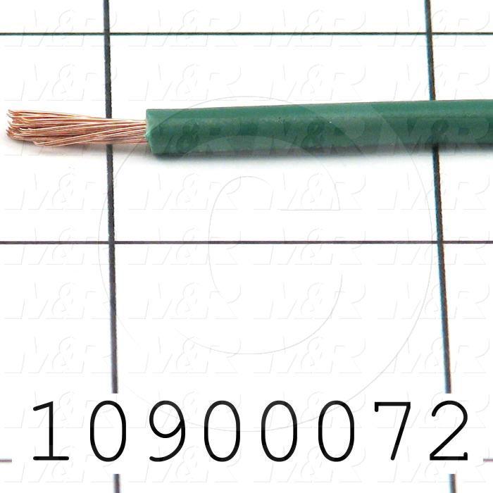 Wire, tfn solid, 14AWG, Green