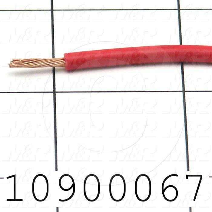 Wire, tfn solid, 14AWG, Red