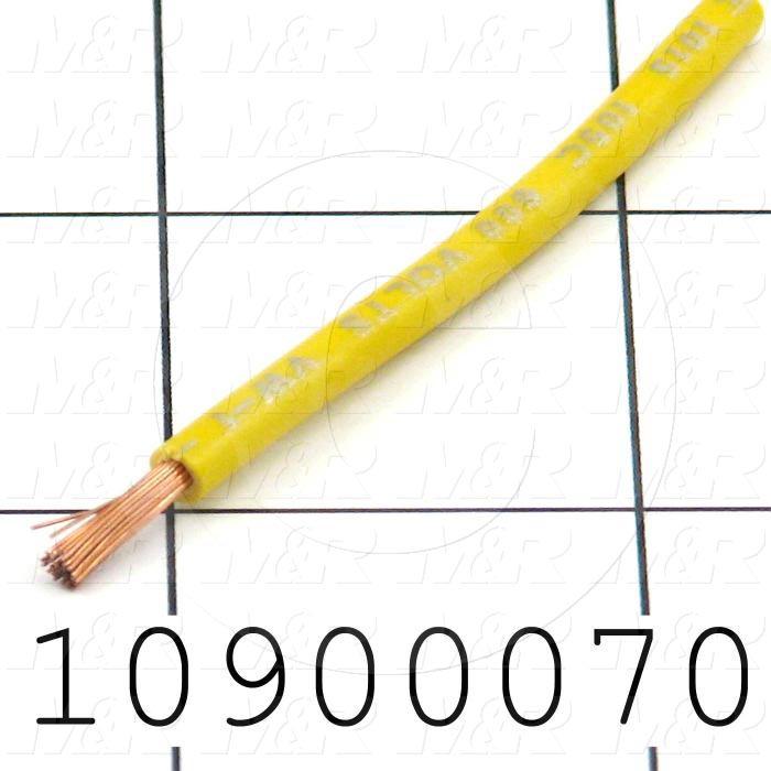 Wire, tfn solid, 14AWG, Yellow
