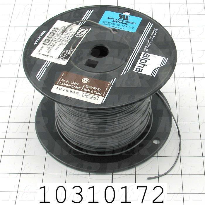 Wire, tfn solid, 20AWG, Gray