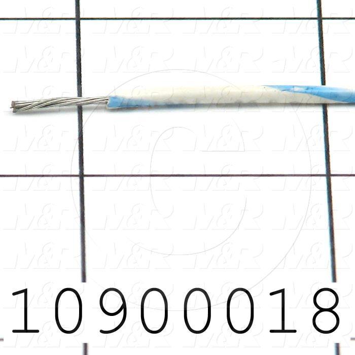 Wire, tfn solid, 20AWG, White/Blue