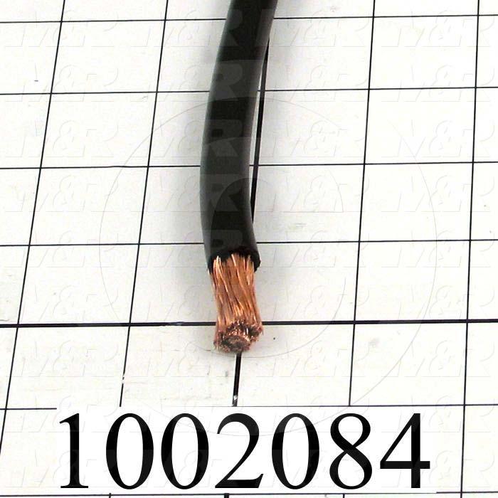 Wire, tfn solid, 2AWG, Black